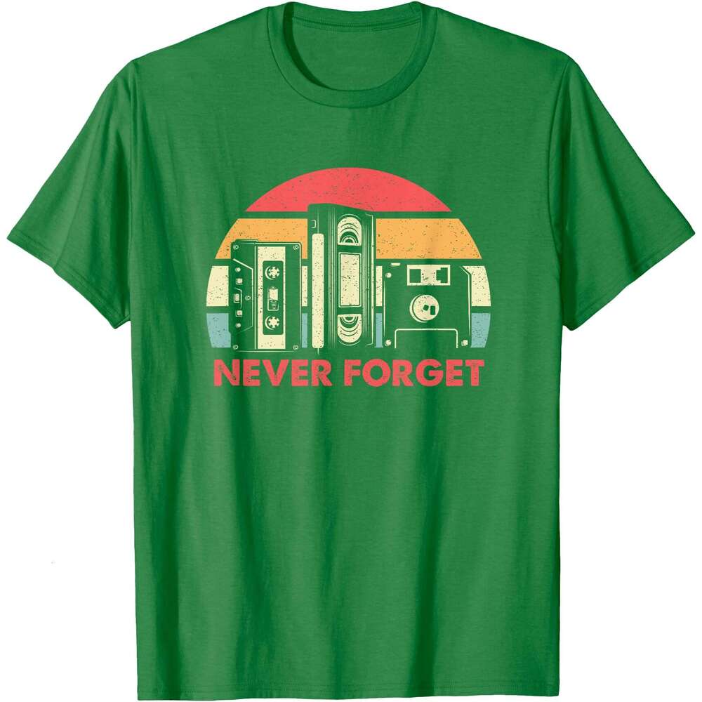 25ss Casual T shirt for Mens Never Forget T-shirt Cassette Tape VHS Computer Floppy Disk T-Shirt Tshirt Graphic Tee Tops Clothes Short sleeve Free shi