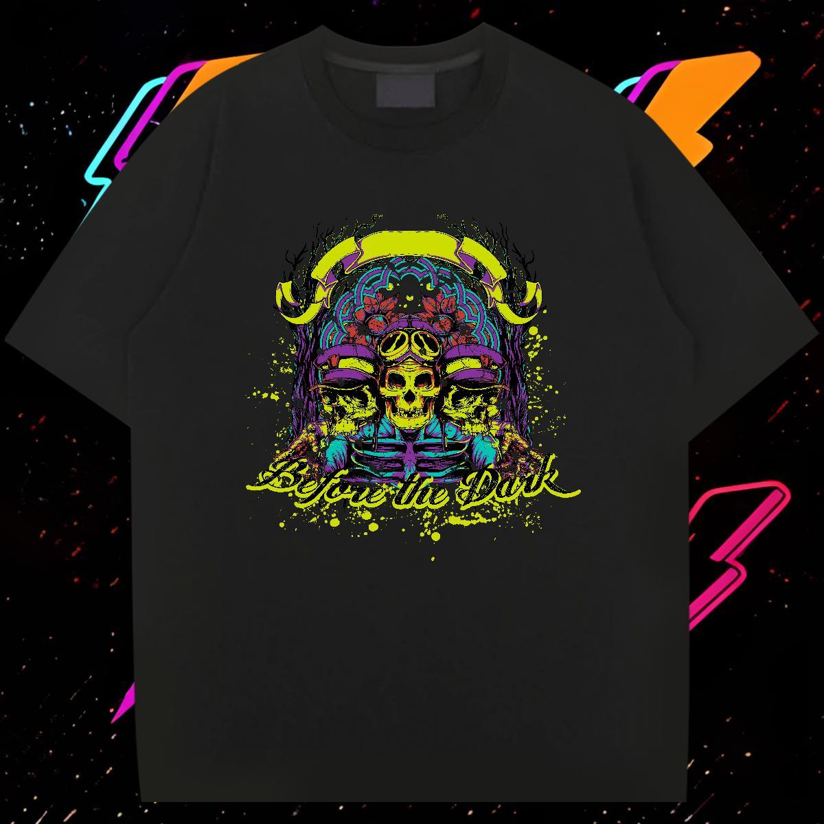 2024 T Shirts Men skull Tees Shirts 230g Pure Cotton Spring Summer Cool Design Custom Big Size O Neck Short Sleeves Tshirts