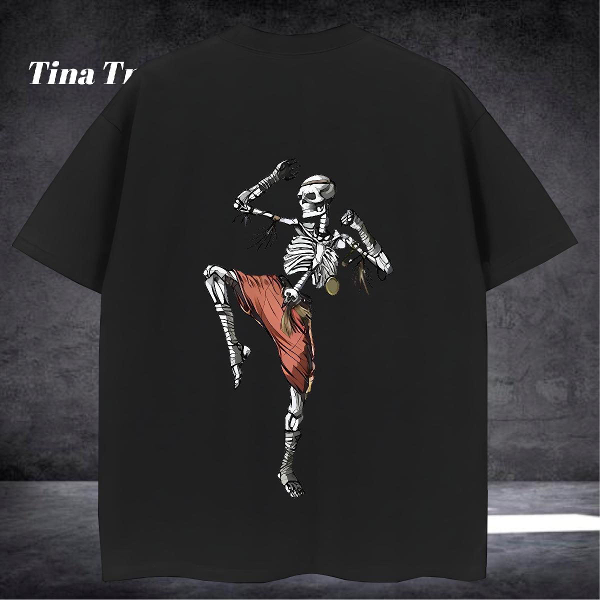 Classic Casual Men T Shirts kongfu Tee Shirt 100% Cotton 230g Casual Beach TOP Quality Black White Crew Neck Couples T Shirts