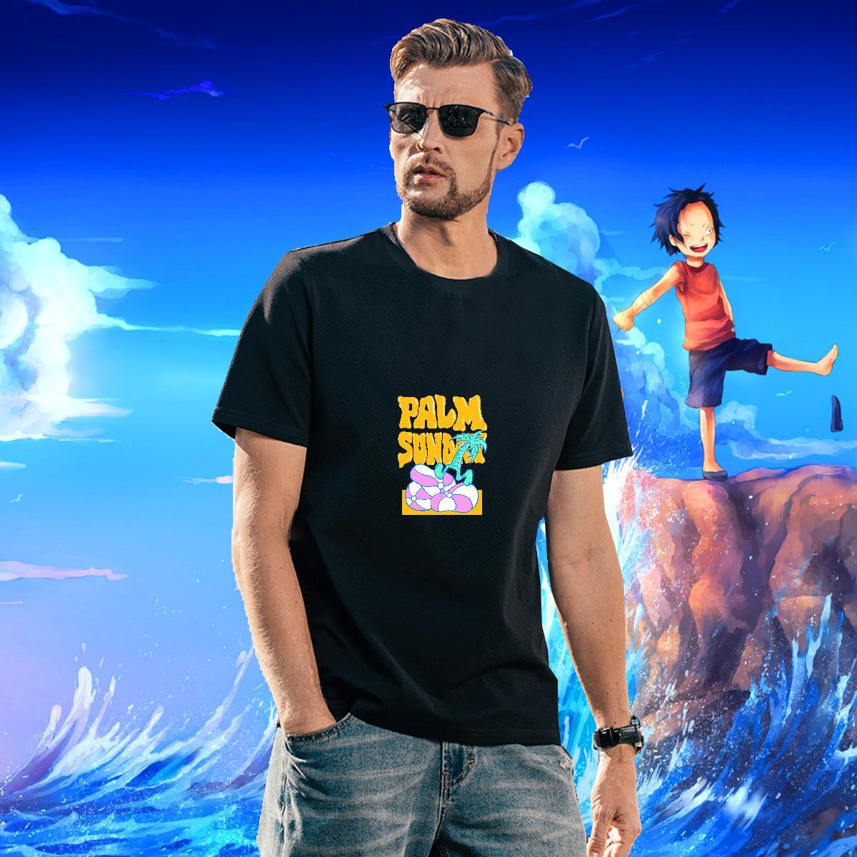 Cool Design Mens Tshirts beach 230g 100% Cotton Summer Casual Short Sleeve O-Neck T-Shirts Custom Print Plus Size Free Shipping Tops Tees