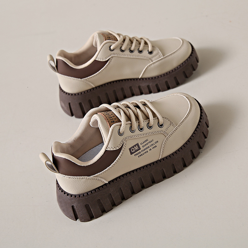 Ddmysports Little White Female New Student Korean Edition Instagram Trendy Versatile Thick Sole Board Spring And Autumn Casual Shoes XQ Outdoor