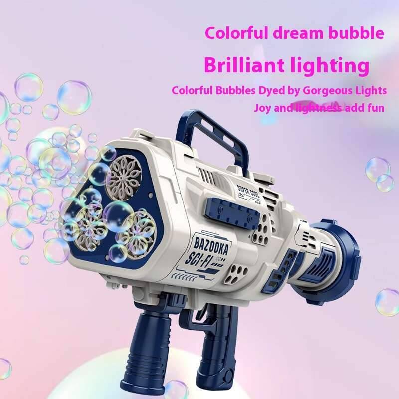 Fully Automated Neptune 24-Hole Bubble Machine & Rockets Blaster - Fun Kid's Toy Guns