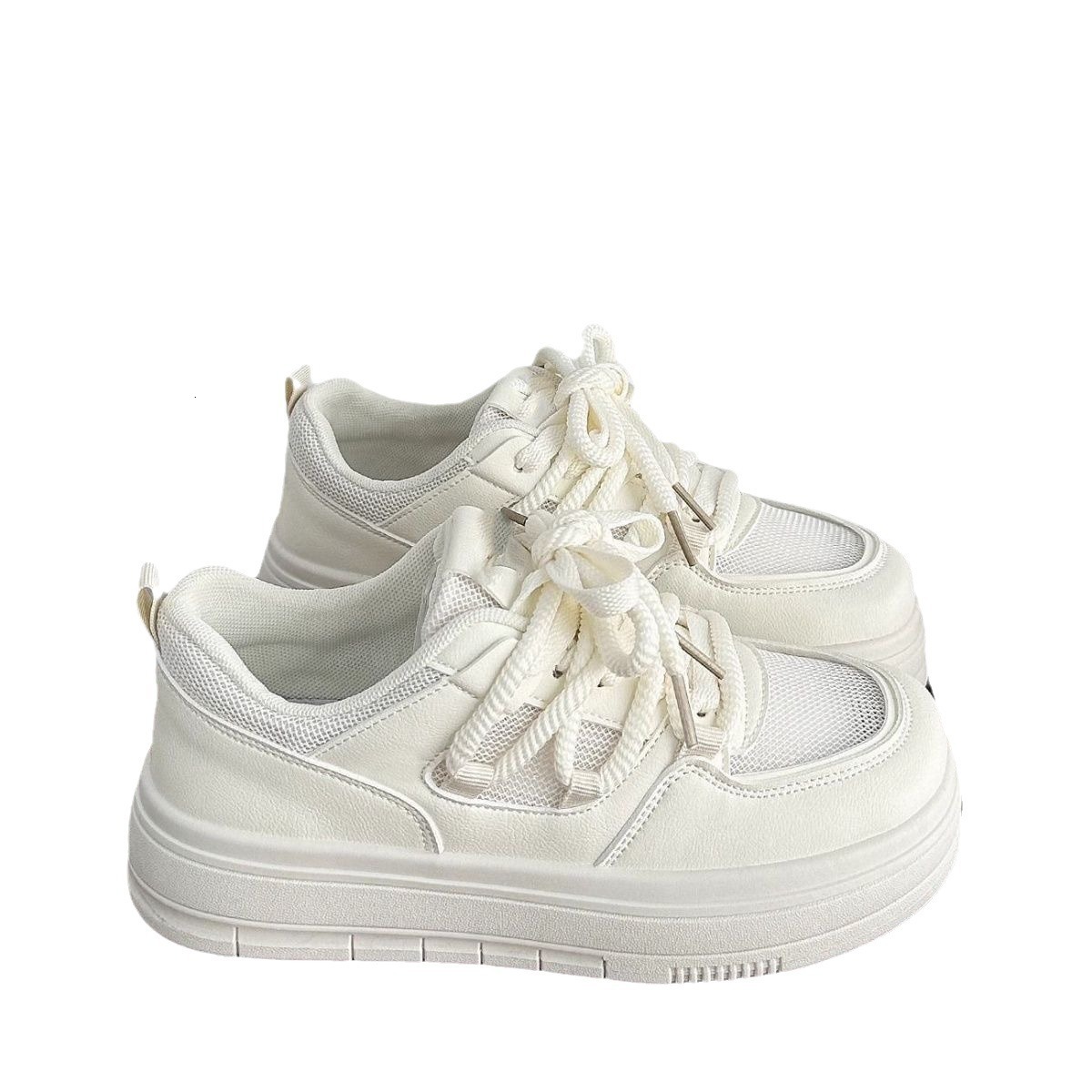 Ddmysports Yiya Little White New Summer Thin For Women Breathable Mesh Versatile Thick Soled Board Shoes Outdoor
