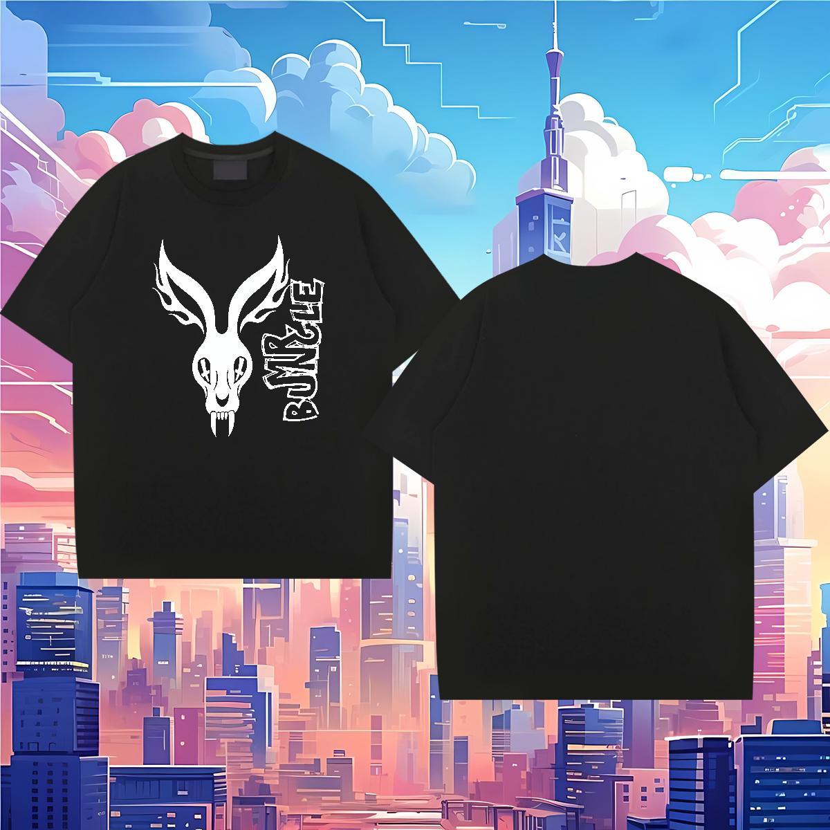 Casual New T Shirt For Man skull Clothings 230g 100% Cotton Street Casual Unisex Customized Print Pure Cotton Men Clothes T-Shirt