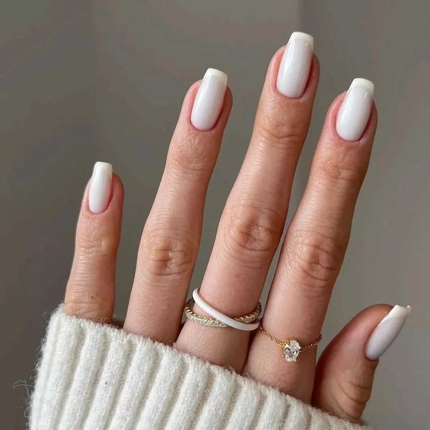 24 detachable French short square head fake nails wearable full set ballet dancer fake nails press nail manipulation tips W240810