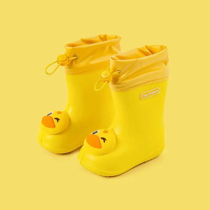 Cute Waterproof Childrens Shoes Childrens Rain Boots Baby Water Shoes No Peculiar Smell Lightweight Rain Boots for Girls Y240810
