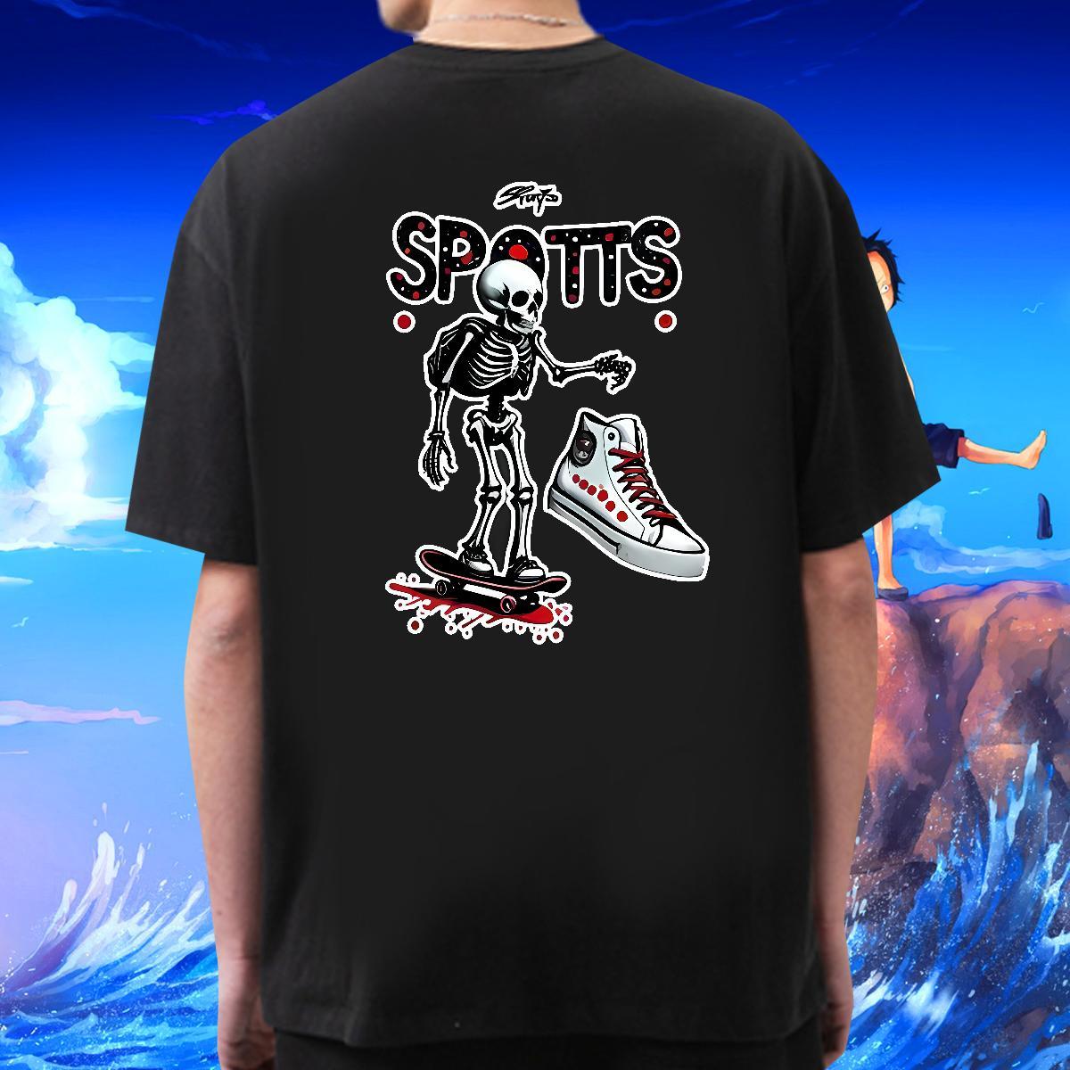 2024 Summer Mens T Shirts skateboarding Wear 230g 100% Cotton Spring Summer High Quality Custom Big Size O Neck Short Sleeves Men Clothes T-Shirt