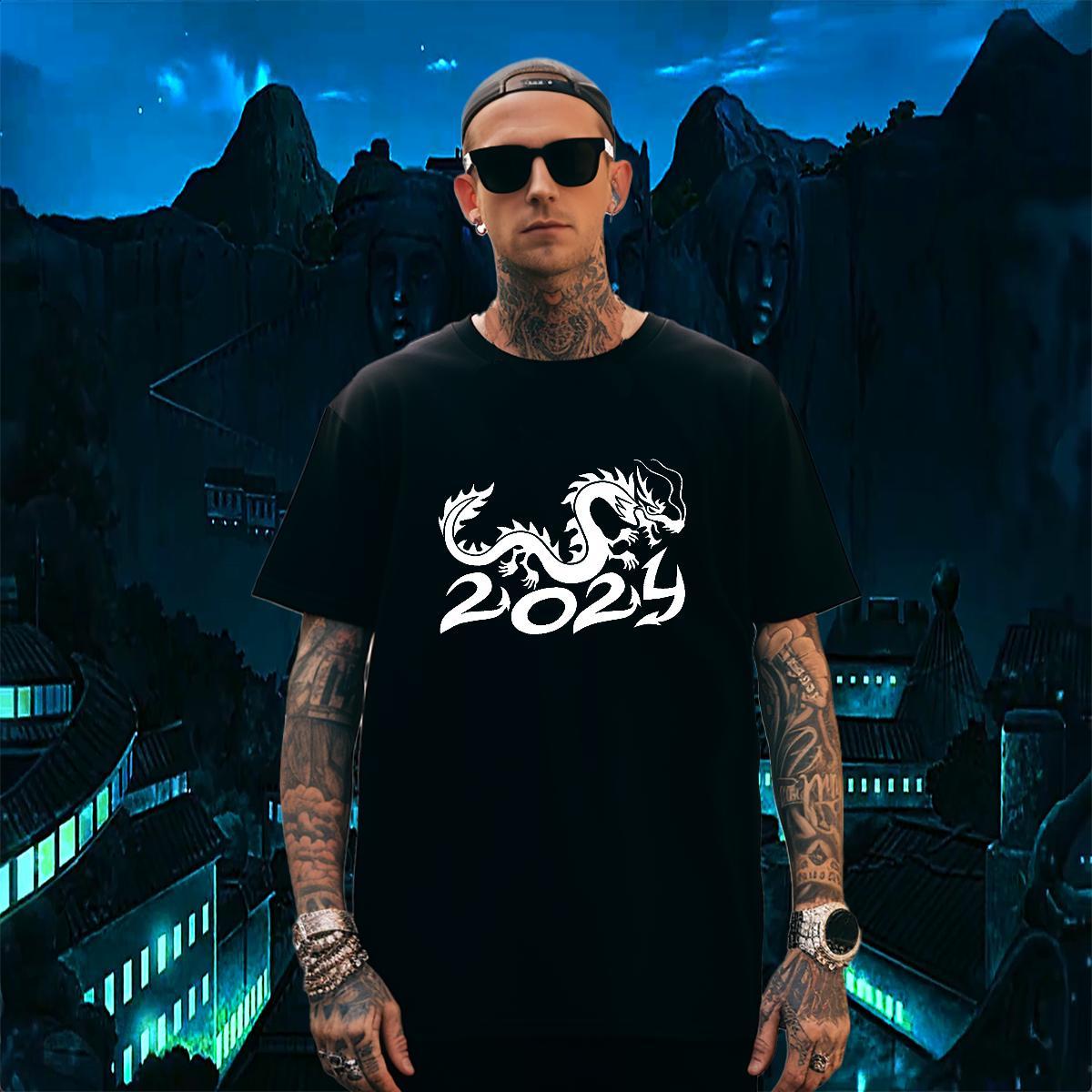 Unisex Men Tees letter 230g Pure Cotton Sports Casual Breathable Crew Neck T Shirt For Man White Plus Size Fashion New Wear