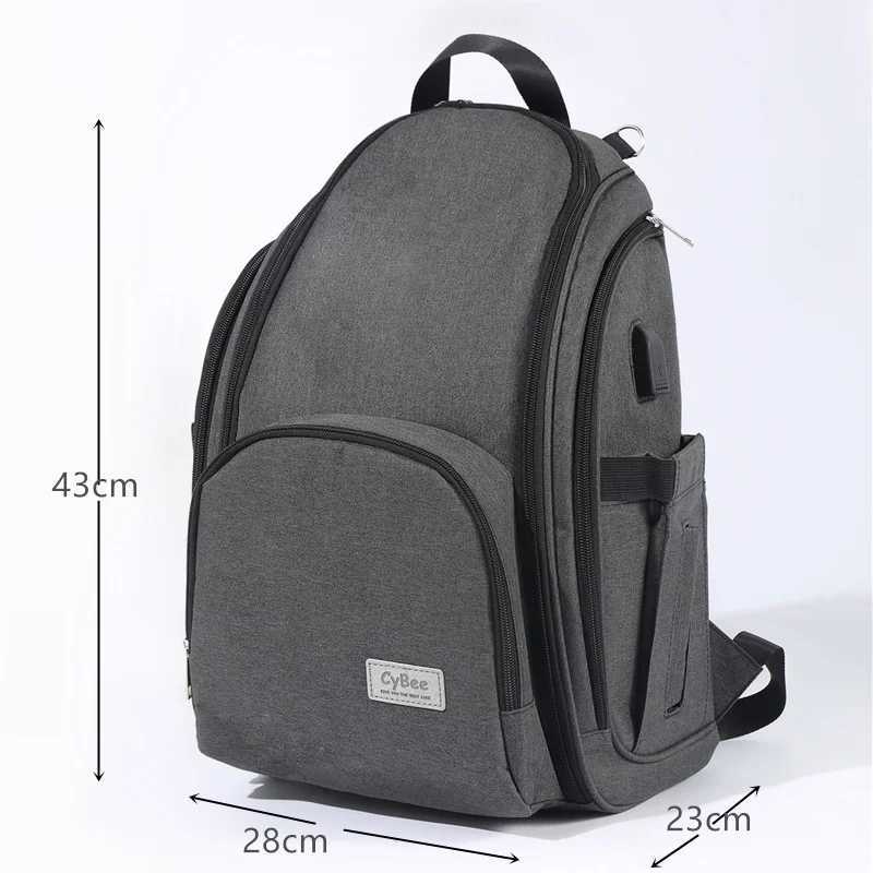 Diaper Bag Mummy Backpack Large Capacity Bag Mom Baby Multi functional Waterproof Outdoor Travel Diaper Bag W240812