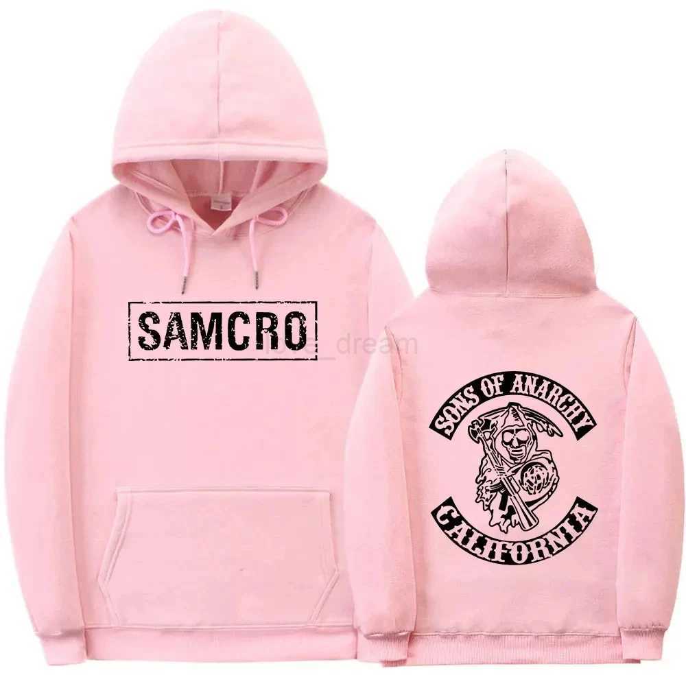 2024 Double-sided Printed hoodie Sweatshirt top Sons of Chaos SAMCRO mens and womens fashion jumpers Hoodies Casual hooded sXJ240812