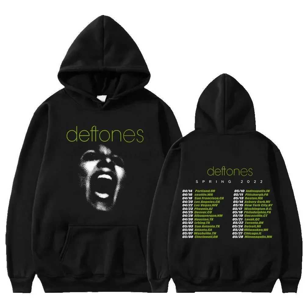 2024 Deftones Fashion Prevalent Print Hooded Men Women Plus Size Hoodies Retro Punk Sweatshirt Unisex Personality StreetwearXJ240812