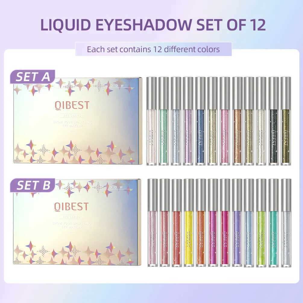 12pcs/Set Diamond Glitter Liquid Eyeshadow Pearlescent High Gloss Super Shimmer Glitter Sequins Multicolor Eye Makeup Set For MCL240812