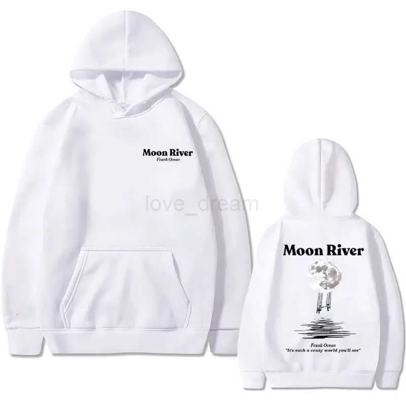Rapper Frank Moon River Graphic Hoodie Men Women Ocean Hip Hop Hoodies Blond Oversized Pullover Mens Fashion Vintage StreetwearXJ240812