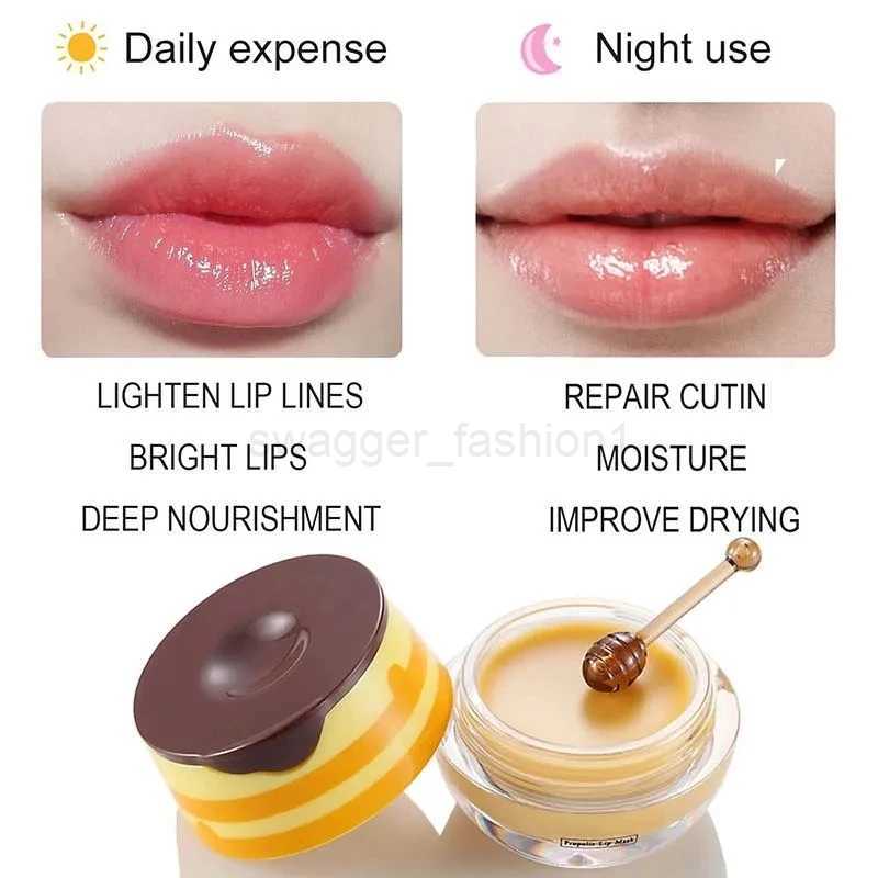 Honey Lip Balm Moisturizing Nourishing Anti-Wrinkle Lip Mask Anti-cracking Fade Lip Lines Whitening Lip Care Skin Care ProductsXJ240812