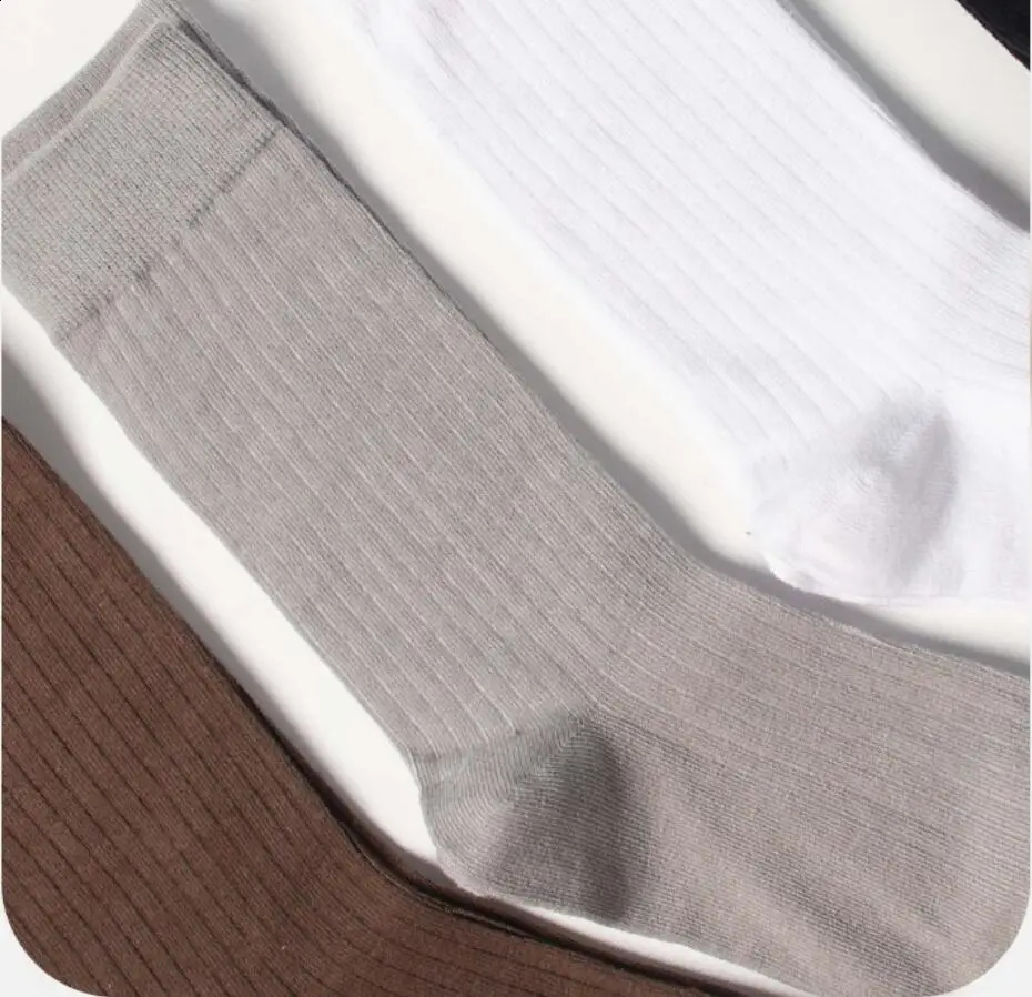 summer Fall Solid color simple vertical stripe socks Neutral socks student socks Cotton socks Wicking sweat and deodorant hi 240812