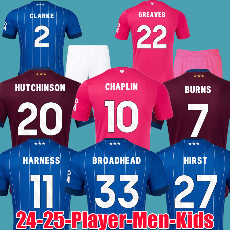 24 25 Ipswich Soccer Jersey Town 2024 2025 BURNS CHAPLIN HARNESS JACKSON BROADHEAD football shirt men kids kit