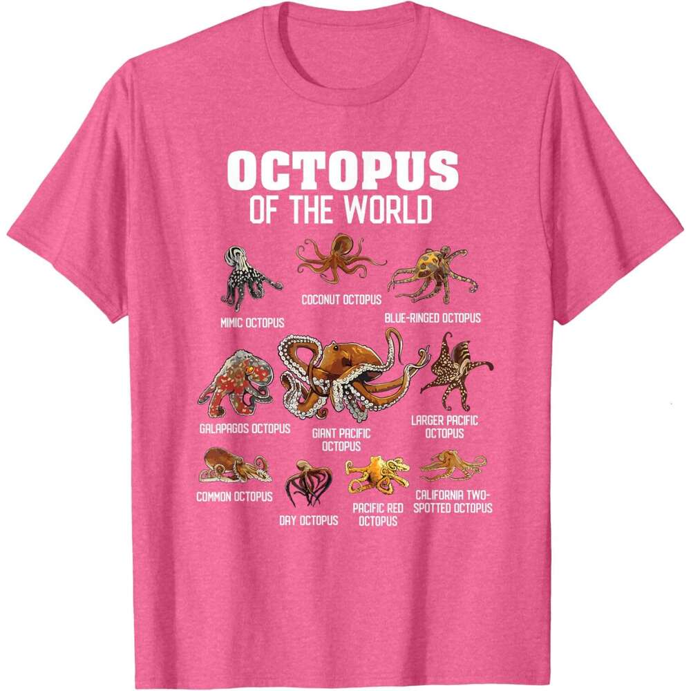 2025S Fashion Designer T Shirt For Mens Shirt Cephalopod Animals Of The World Octopus Lover T Shirt Shirts Tshirt Graphic Tee Casual Tops Clothes Shor