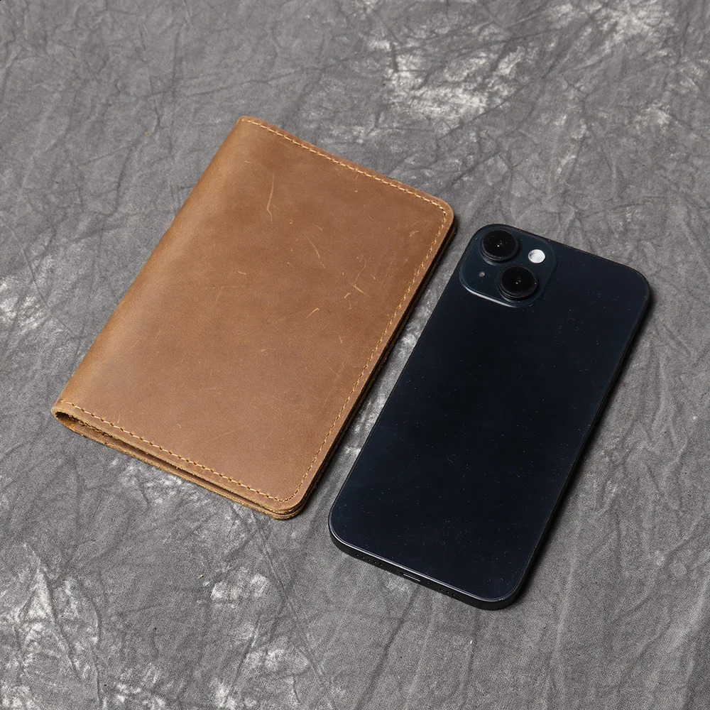 Leather mens and womens passport bags document card flight ticket storage for overseas business travel 240810