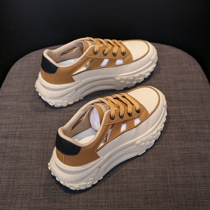 Ddmysports Sandals For Women Summer Thick Soled Lightweight Dad Hollowed Out Casual Shoes Breathable And Height Increasing Single Outdoor Shoes