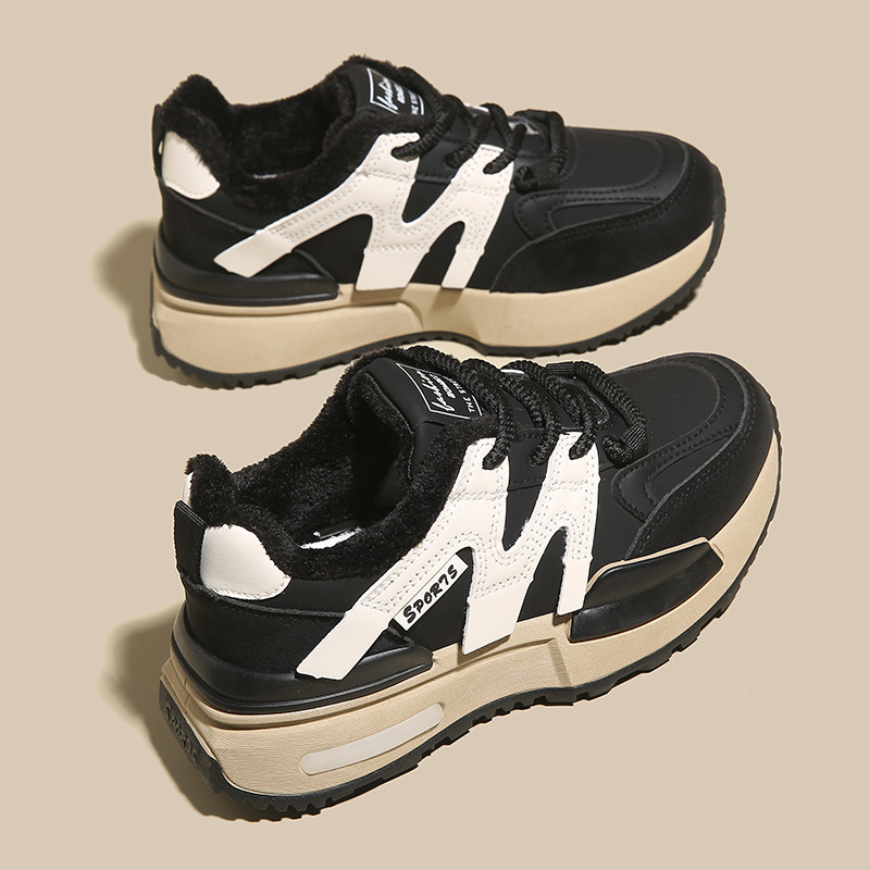 Ddmysports Winter New Instagram Korean Edition Plushed Forrest Gump Shoes For Female Students Warm Dad Leisure Street Shoot B Outdoor