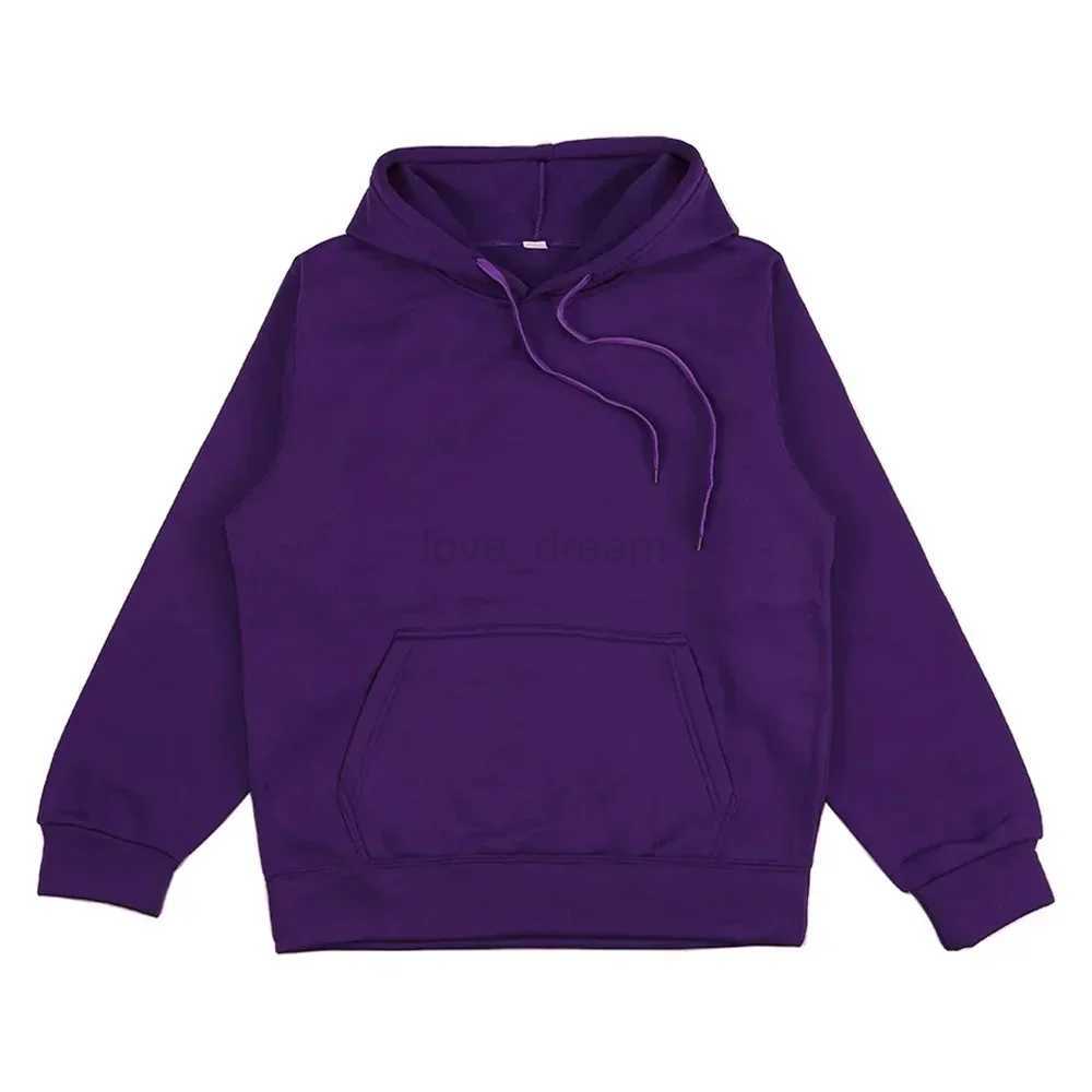 Autumn and Winter New Mens and Womens Sweatshirt Fashion Solid Hooded Sweater Hip Hop Fleece Pullover Street ApparelXJ240812