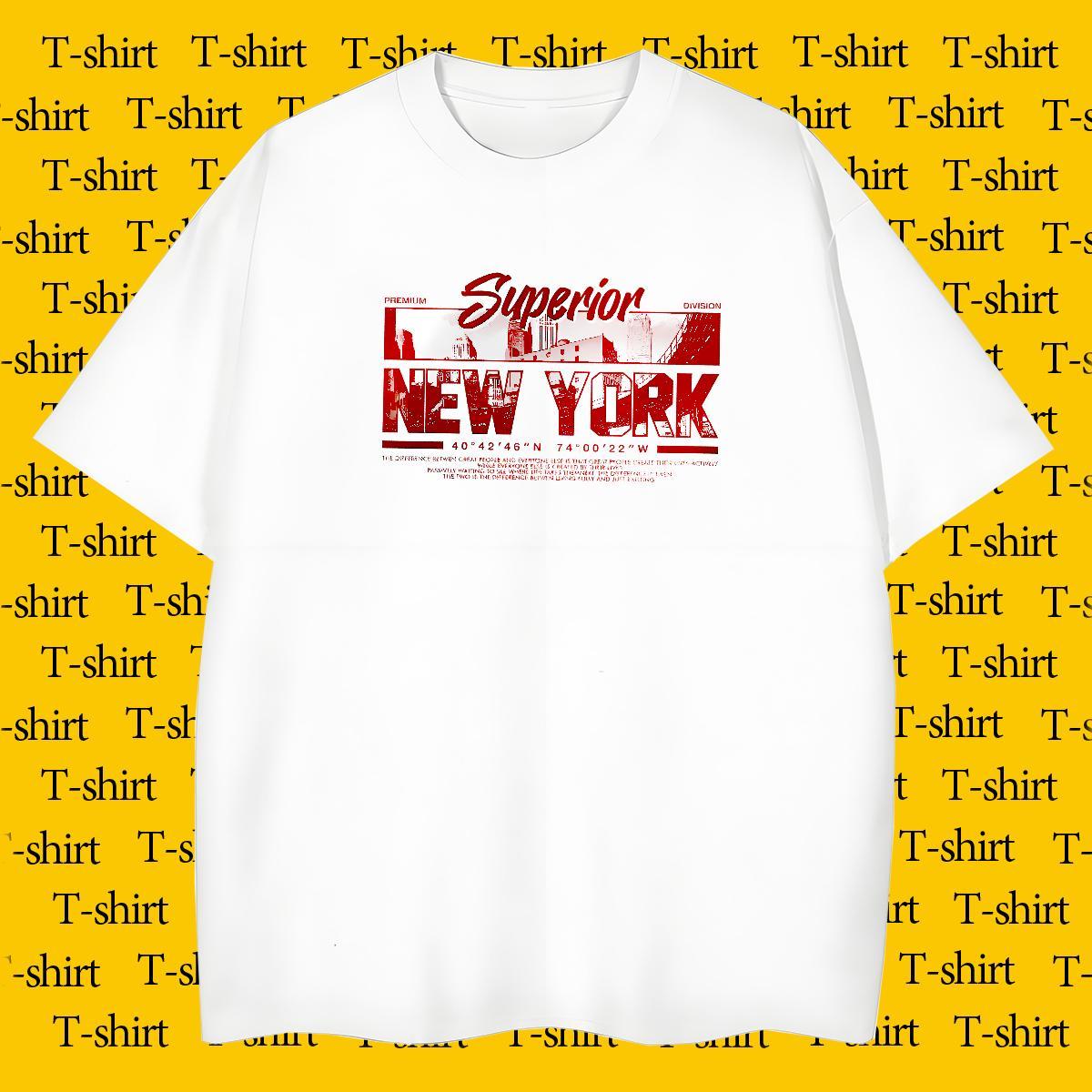 Free Shipping Tshirts Street 230g 100% Cotton DIY Printed O Neck Short Sleeves letter T-Shirts for Men Fashion Design Wear