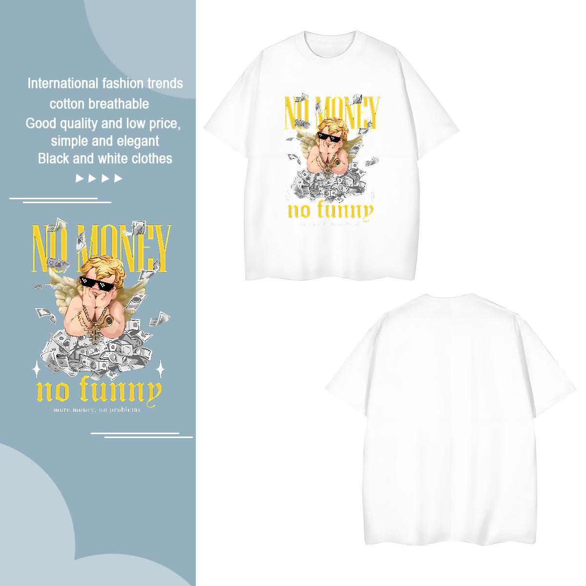 Wholesale 230g Pure Cotton Mens T Shirts Beach Couples T Shirts Wear Breathable Short Sleeve Loose Skull