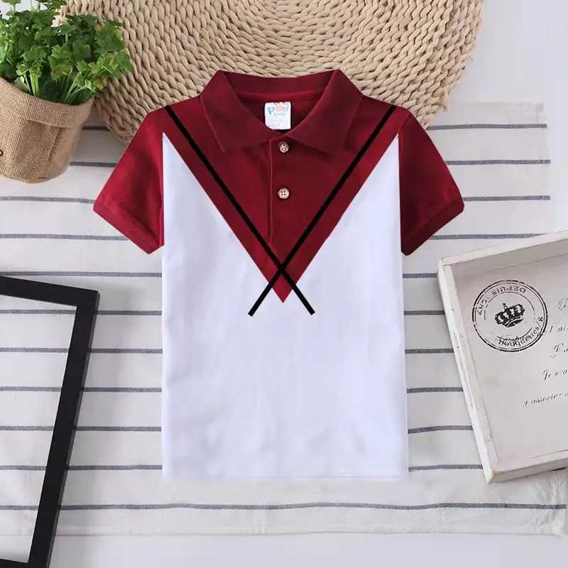 2022 High Quali Kids Polo Shirt Breathable Boys Sports Tops Fashion Short Sleeve Children Polo Shirts for Boy Toddler ClothesXJ241225