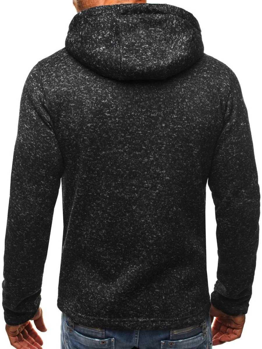 New Mens Zipper Stand Collar Sports Casual Jacquard Camouflage Loose Long Sleeve Hoodie Fleece Cardigan Insert Bag Hoodie CoatXJ240812