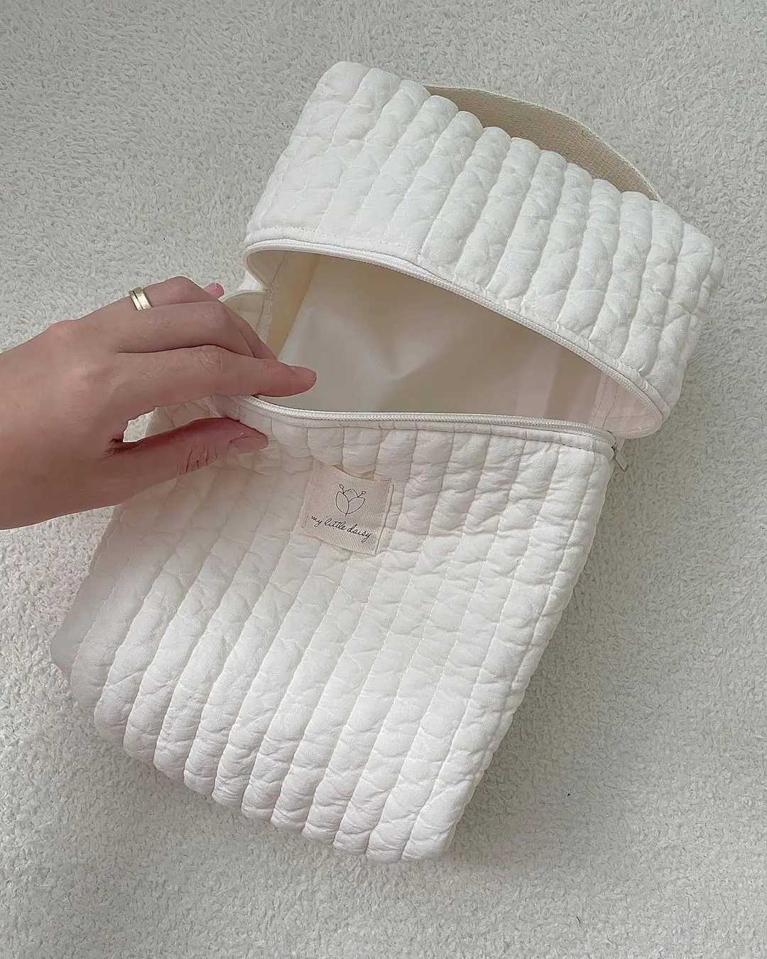 Baby diaper bag storage bag newborn diaper organizer bag travel outdoor carry on bag reusable embroidered mother bag W240812