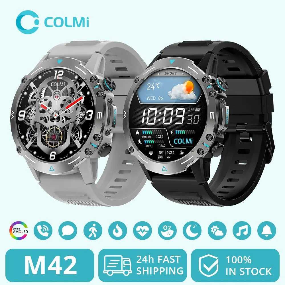 COLMI M42 smartwatch with 1.43-inch AMOLED display and 100 sport mode voice call. Mens military grade rugged watch X2412261