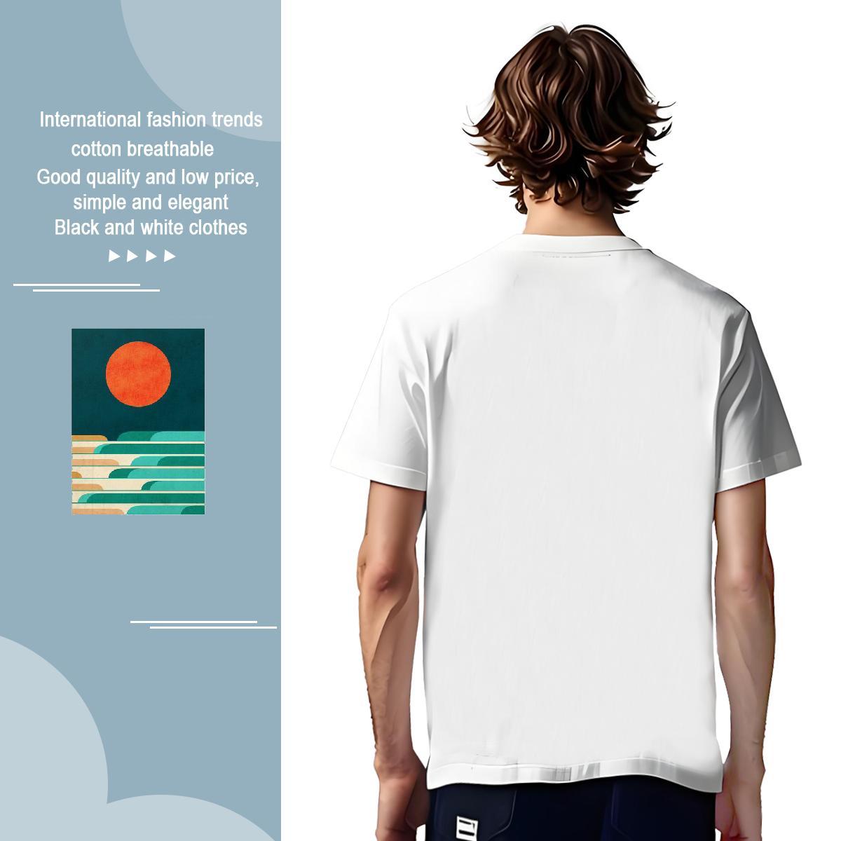 Fashion New Mens T Shirts 100% Cotton 230g Couples T Shirts High Street Hip Hop Crew Neck Breathable Custom Print Plus Size Classic Tops