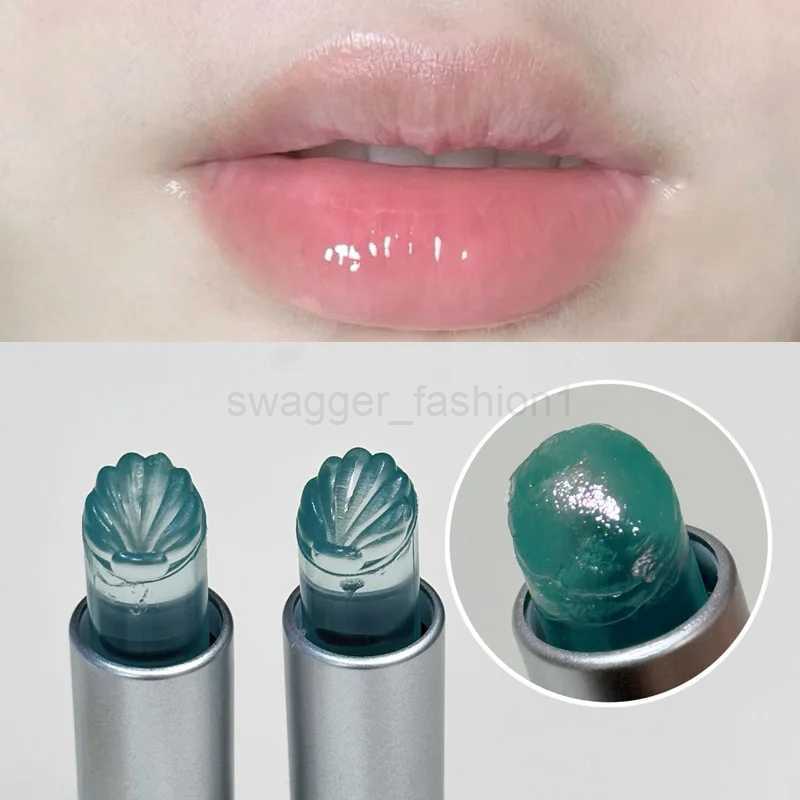Sea Shell Shaped Lip Balm Clear Blue Moisturizing Lip-Primer Mask Cute Jelly Tinted Lipstick Lighten Lines Plump Lip Care MakeupXJ240812