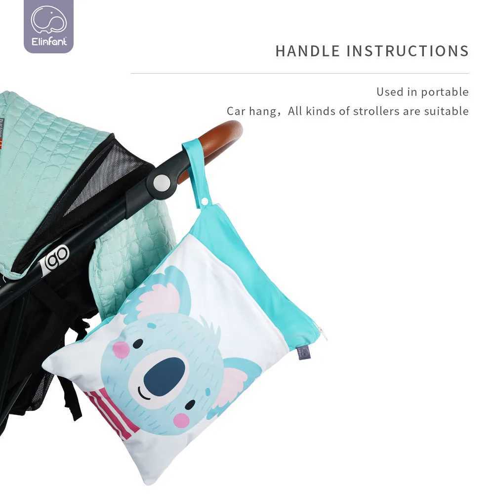 Elinfants new waterproof reusable baby diaper bag baby handbag large capacity mother diaper storage bag W240812