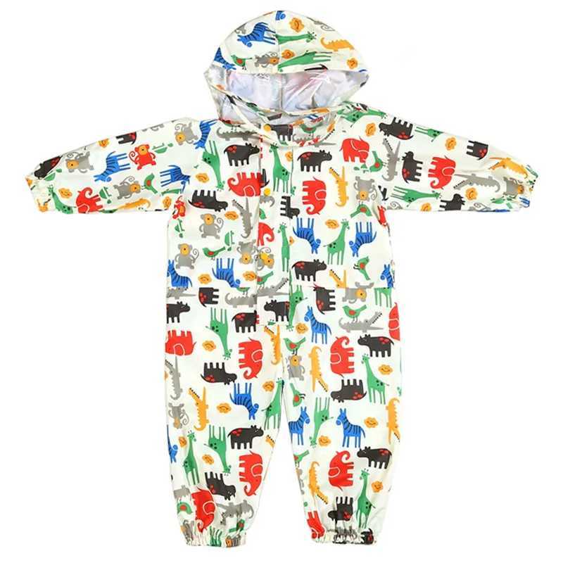 75-135CM Waterproof Raincoat For Children Kids Baby Rain Coat Poncho Boys Girls Primary School Students Siamese Raingear Y240810