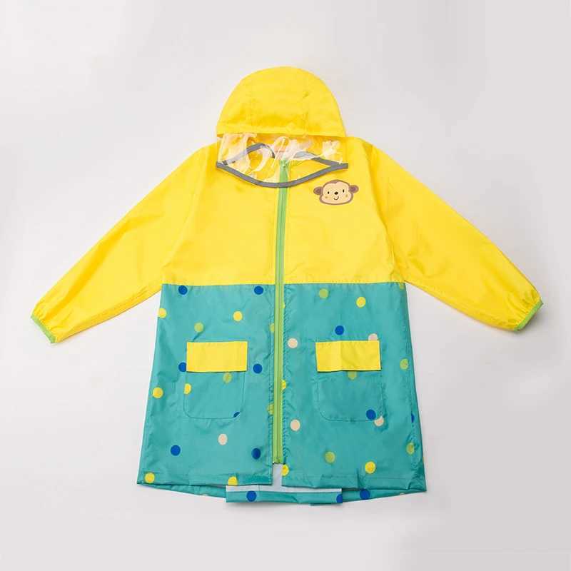 Baby Raincoat Children Monkey Rain Poncho Kindergarten Boys Girls Waterproof Jacket Camping Travel RainWear With Breathable Mesh Y240810