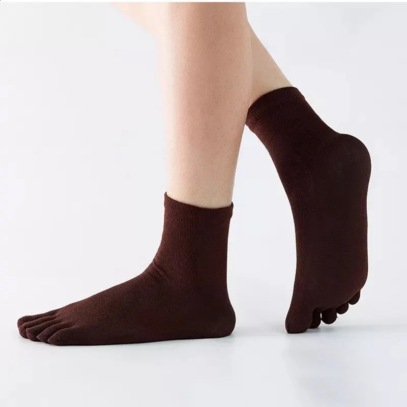 4 Pairs Mens Breathable Sweat Socks Toe Socks Novelty Socks Sports Socks 240812