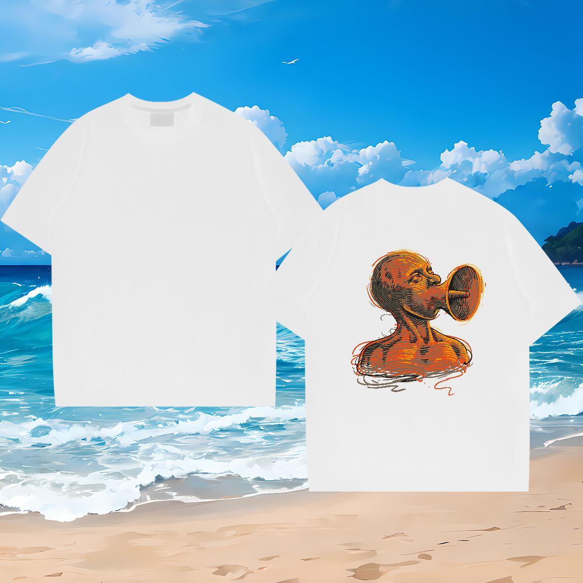 Designer T-Shirts for Men ET Clothings 230g 100% Cotton Casual Daily Wear Wholesale Anime Print Breathable Short Sleeve Mens Tshirts