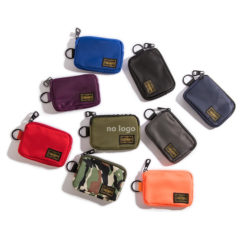 Japanese fashion small hanging bag tooling wind purse men's and women's casual all-match headphones bag personality mouth red envelope key b