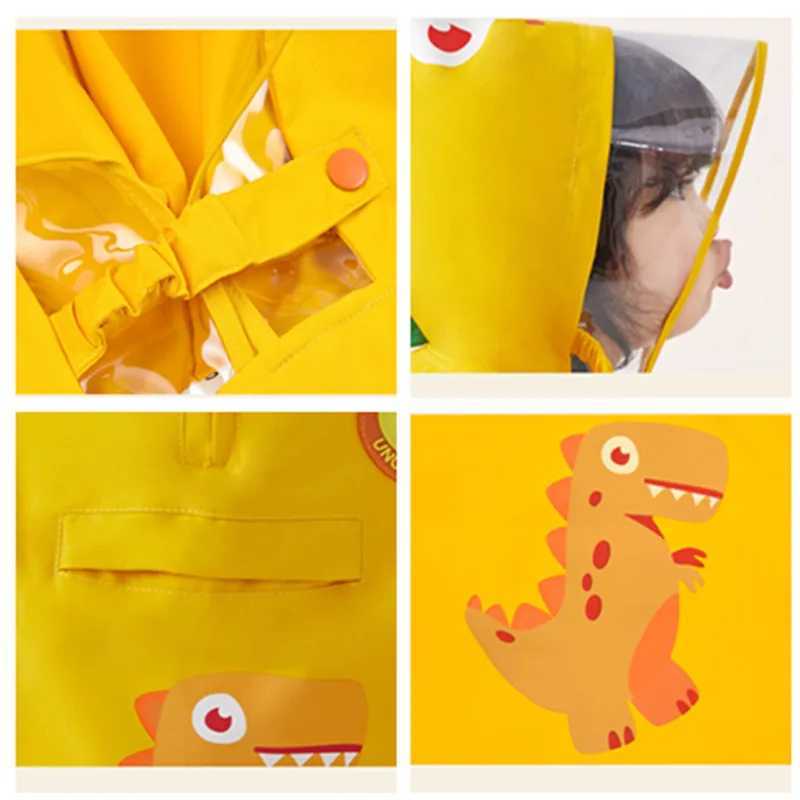 Yellow/Pink/Blue Raincoat Waterproof For Kids Girl Boys 1 3 6 Years Rain Coat Cover Raingear Baby Poncho Trench Capa De Chuva Y240810