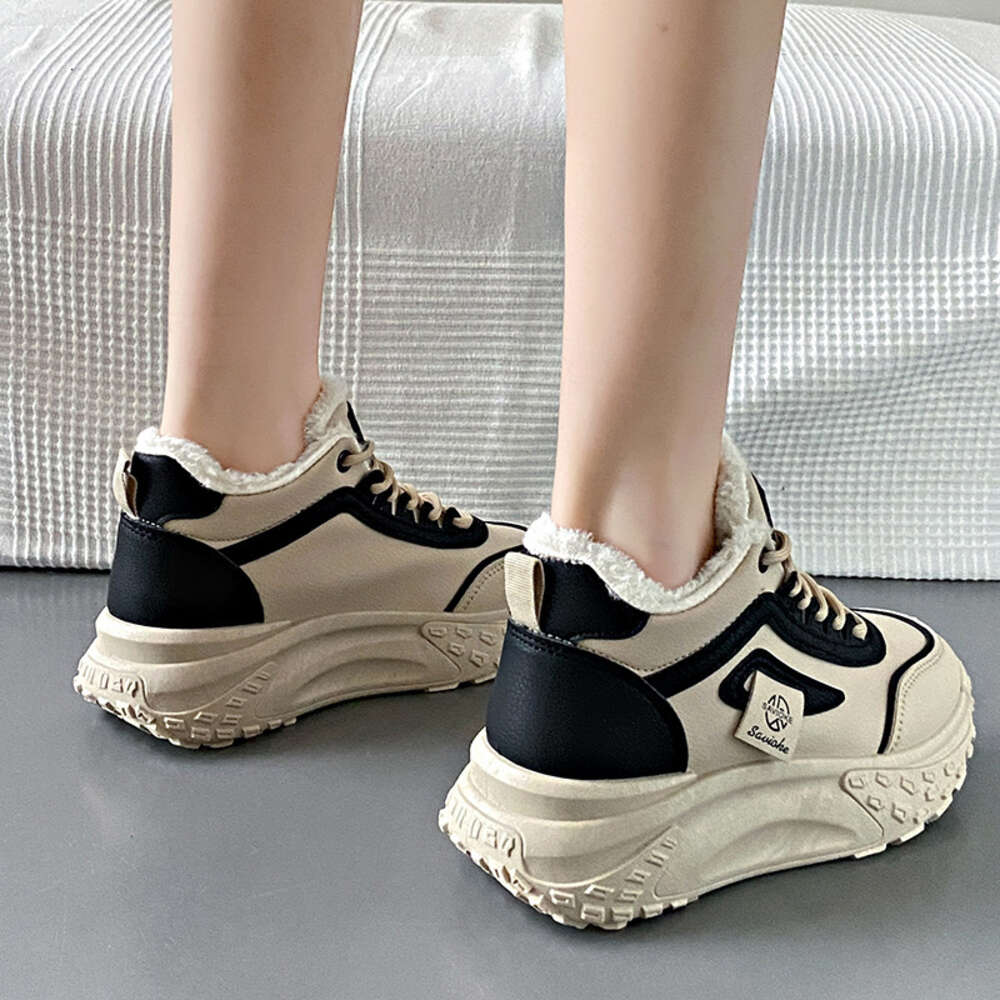 Ddmysports Igh Top For Women In Winter New Plush Insulation Versatile Student Cotton Thick Soled Casual Dad Shoes P Outdoor Shoes