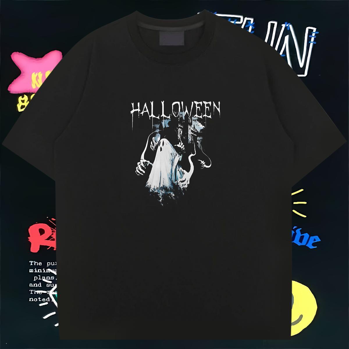 Designer T shirt letter Tops 100% Cotton 230g Casual Beach Cool Custom Cartoon Short Sleeve O-Neck Men Tees