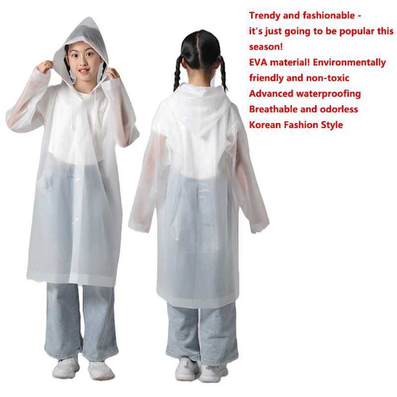 Adult Raincoat / Children Rain Poncho Travel Rain Gear Coat Outdoor Hiking Accessories Child Raincoat Kids Rainwear Waterproof Y240810