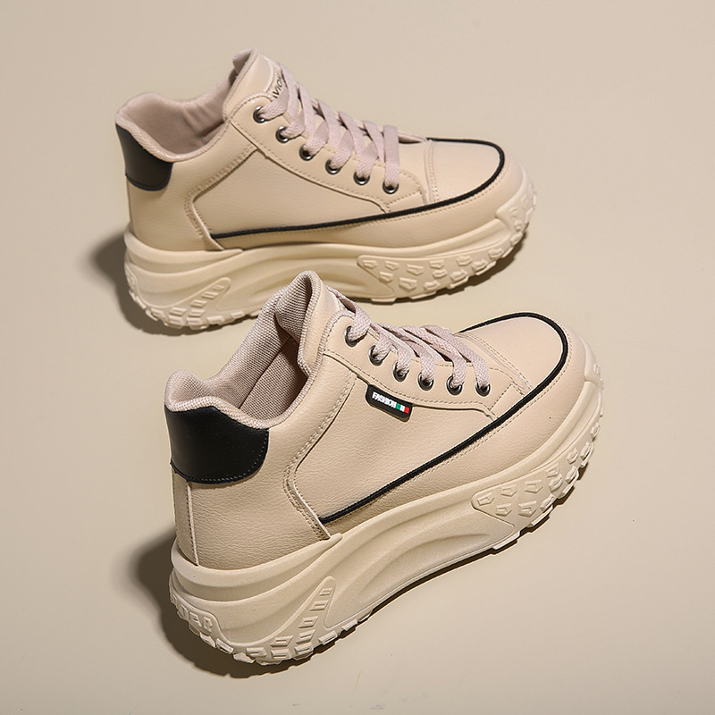 Ddmysports Spring New Instagram Korean Edition Little White For Female Students Thick Sole Increase Versatile Casual Sports Board Shoes P Outdoor