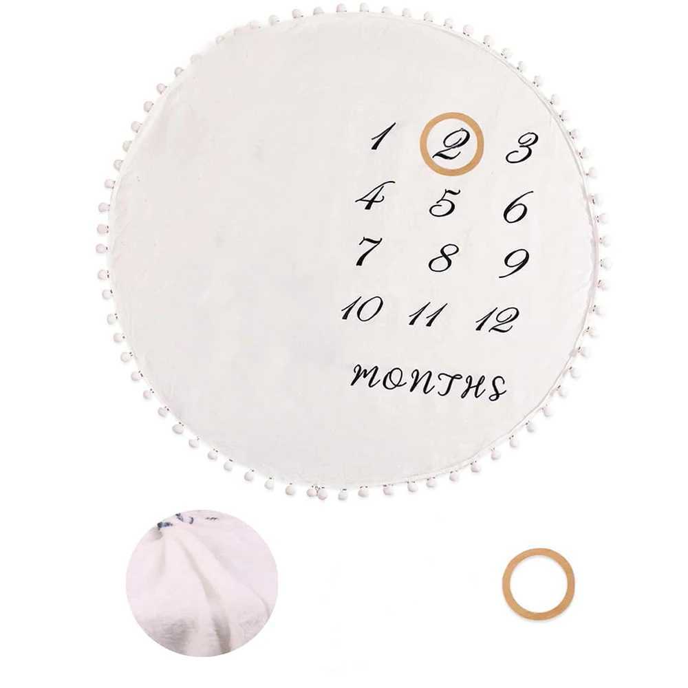 Ylsteed flannel monthly milestone blanket babys first year calendar month growth chart shower gift newborn photography backgroundW240810