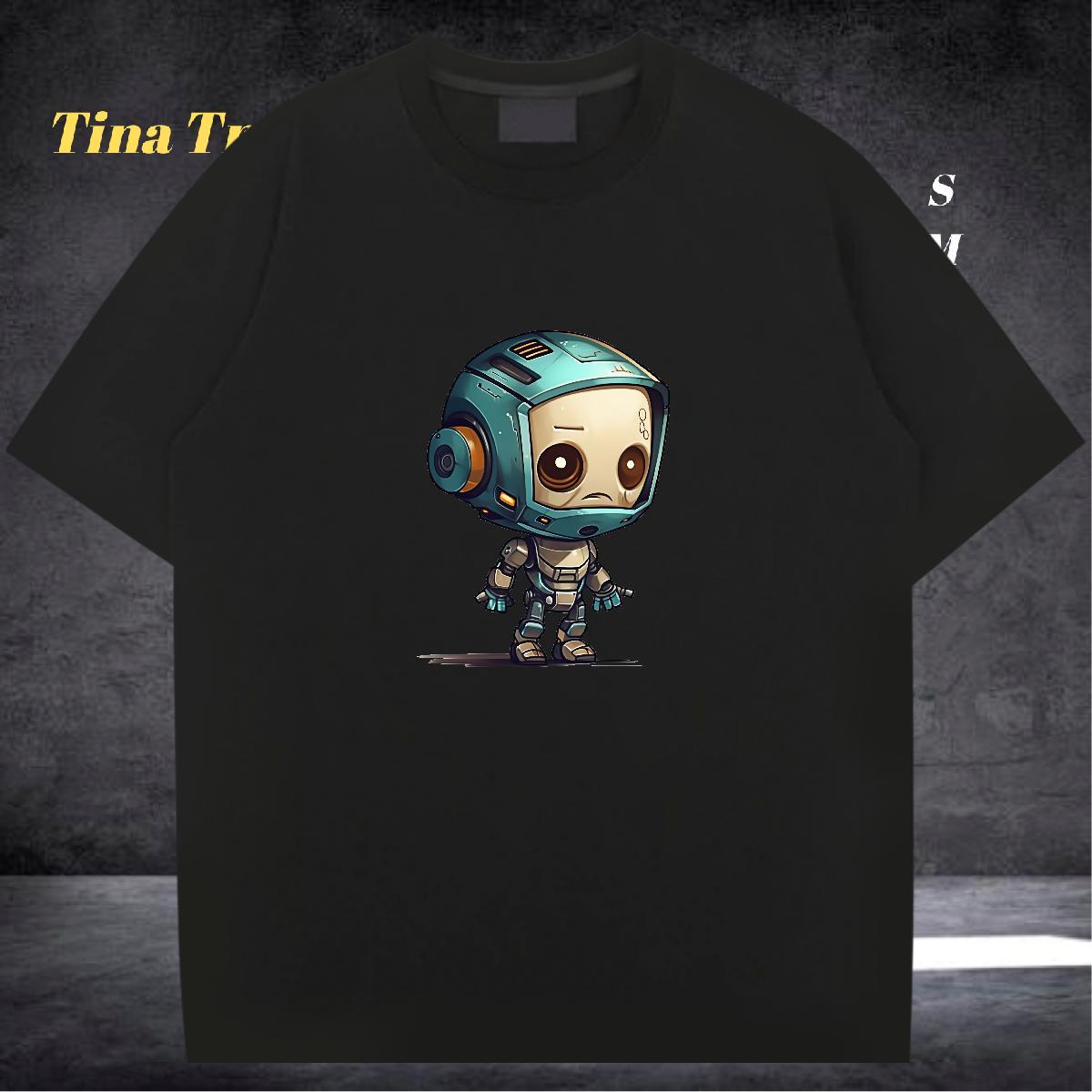 DIY Mens T Shirts ET Tops Shirt 230g Pure Cotton Sports Casual Brand Custom Cartoon Breathable Short Sleeve Men Tees