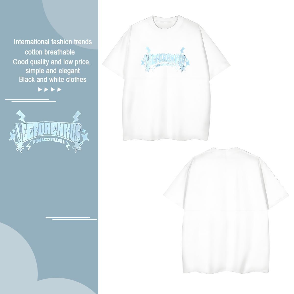 2024 230g 100% Cotton Mens T Shirts letter Street Wear Men Tops Tees Tshirts O-Neck Short Sleeve High Quality Asian Size