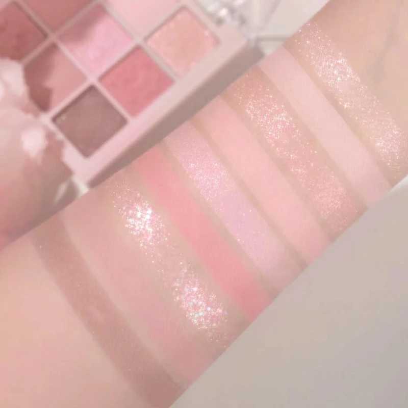 New Nine-color Eyeshadow Palette Glitter Pearly Matte Pigment Eye Shadow Long Lasting Sweet girl Peach makeup CosmeticCL240812
