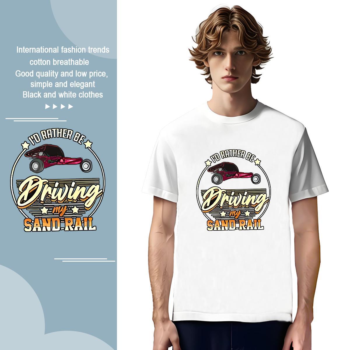 Classic Casual 230g Pure Cotton T Shirt For Man car Anime Printing Street Men Tops Tees Tops Shirt Breathable Designer Graphic