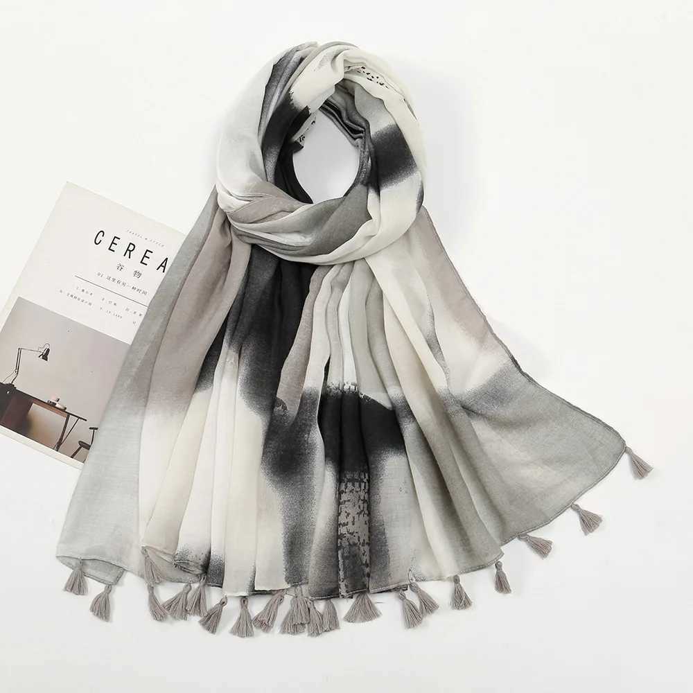 Fashionable spring and summer thin adhesive shawl suitable for womens cute floral design collar Pashminas wrapped Muslim Echape 180 * 90cm W240810